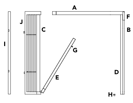 diagram showing an open security grille 2
