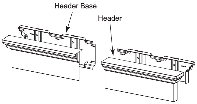 diagram of header base and header