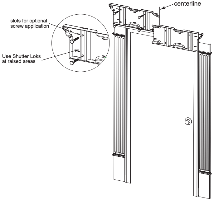 diagram of centreline on door header pilaster