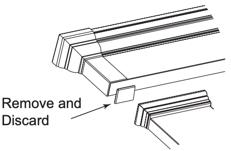 diagram of small piece of door header removed