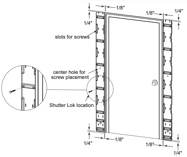 diagram of door with backing of pilasters on either side