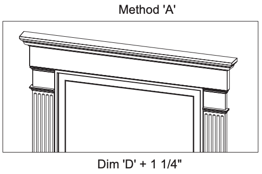 diagram of top of door frame with header installed