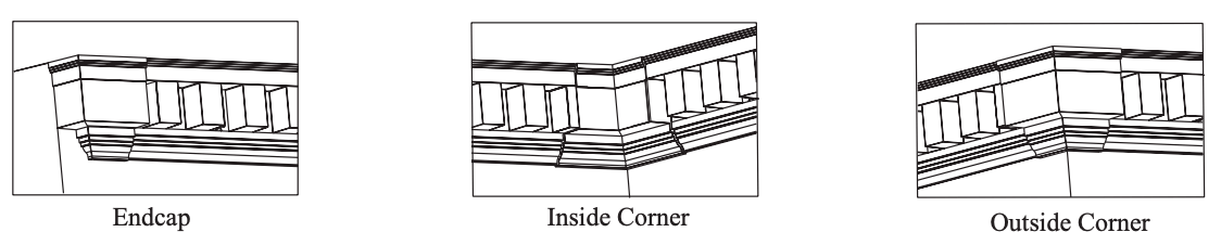 diagram of installed end cap and inside and outside covers