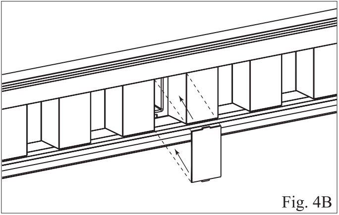 diagram indicating where to place screw cover on dentil trim