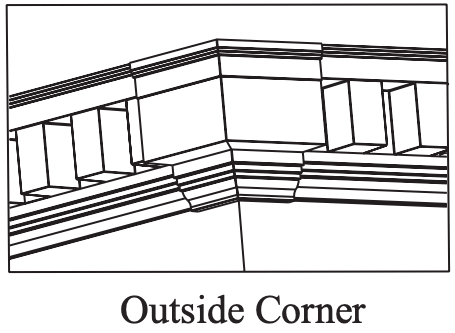 diagram of corner on dentil trim
