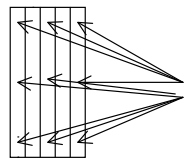 diagram showing fixings positions on 5 board shutter