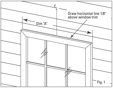 “diagram of top of outside window with arrow indicators