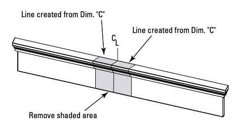 diagram of window header with shaded area in middle