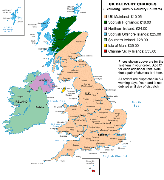 Uk Delivery Charges Map