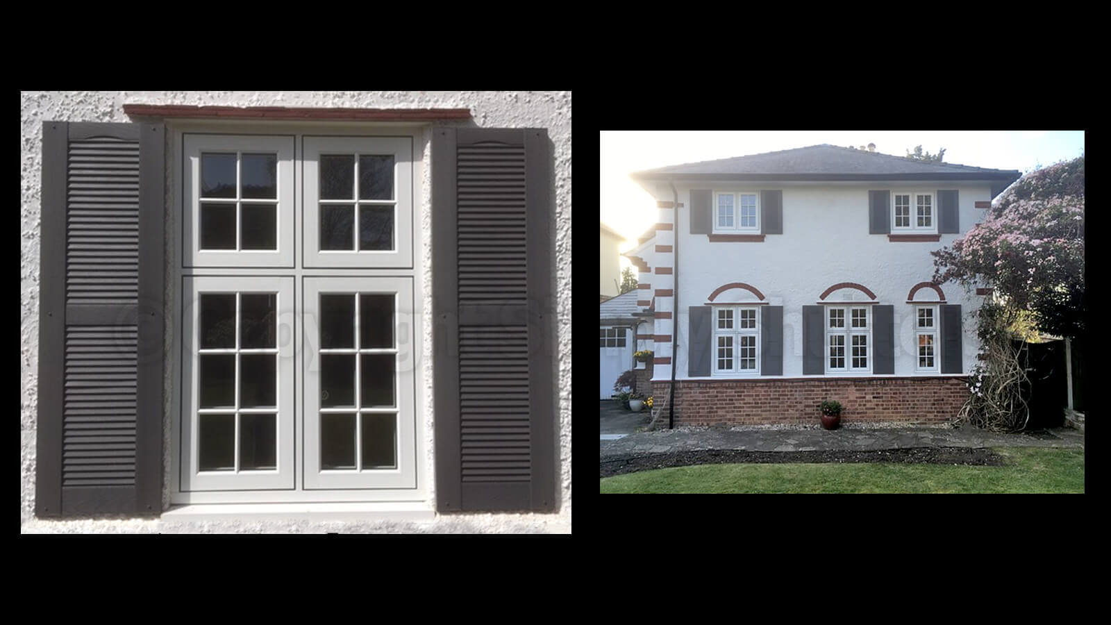 Custom Traditional Louvre Decorative Exterior Window Shutters Simply