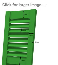 Cavendish Shutter Dimensions