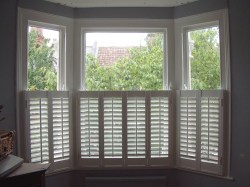 Cafe style interior shutters