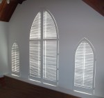 Gothic arch interior shutters