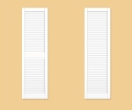 White Line Painted Louvre Doors