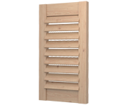 The Carbrooke - Open Protruding Louvre Decorative Pine Shutters