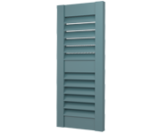The Cavendish - Faux Wood Decorative Louvre Shutters with Centre Bar