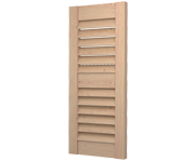 The Cavendish - Louvre Decorative Pine Shutters with Centre Bar