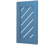 The Chevington - Diagonal Louvre Decorative Faux Wood Shutters