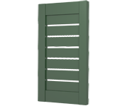 The Croxton -  Flat Open Louvre Decorative Faux Wood Shutters