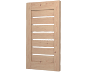 The Croxton -  Flat Open Louvre Decorative Pine Shutters
