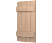 The Hadleigh -  Closed Board Decorative Pine Shutters