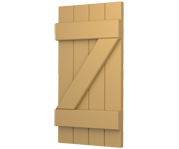 The Sandringham - Z-Bar Closed Board Decorative Faux Wood Shutters