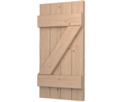 The Sandringham - Z-Bar Closed Board Decorative Pine Shutters