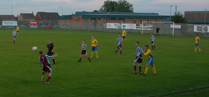 Thetford Town FC under 15's playing