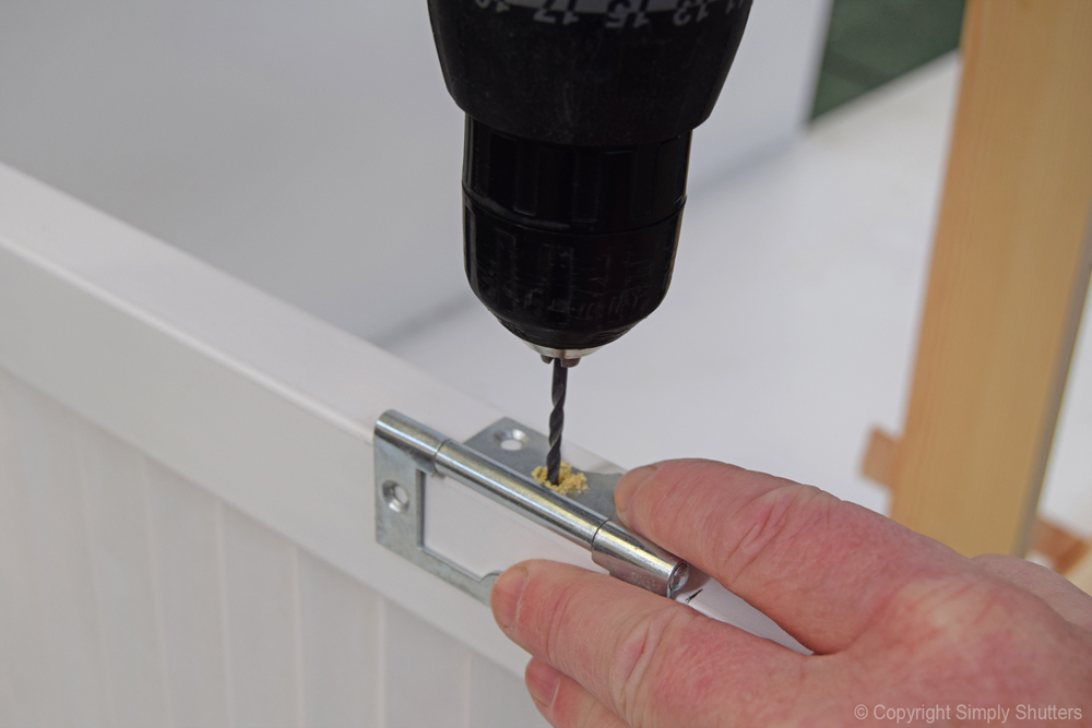 Add Hinges to door using Pilot Drill 2