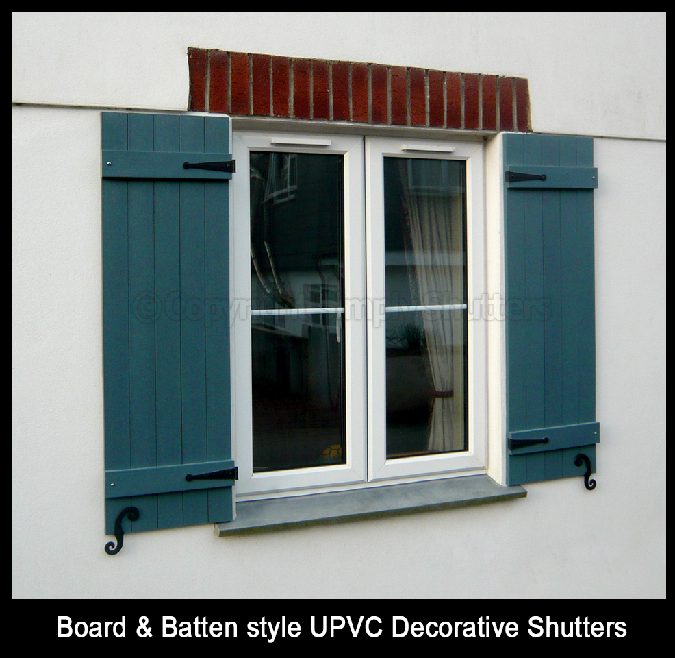 Board & Batten Style Decorative Shutters