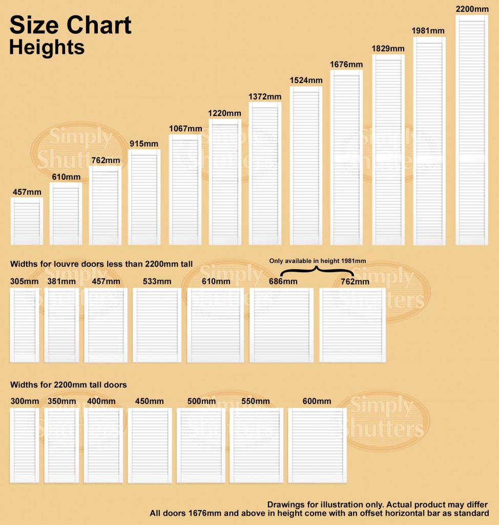 White-Painted-Louvre-Door-Size-Chart