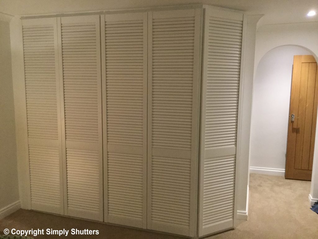 louvre doors installed on wardrobe 