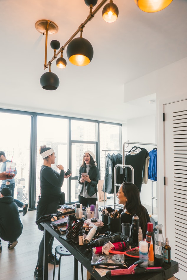 women in a dressing studio area