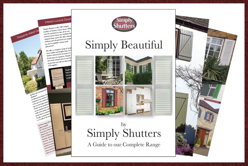 select pages of simply shutters product brochure 