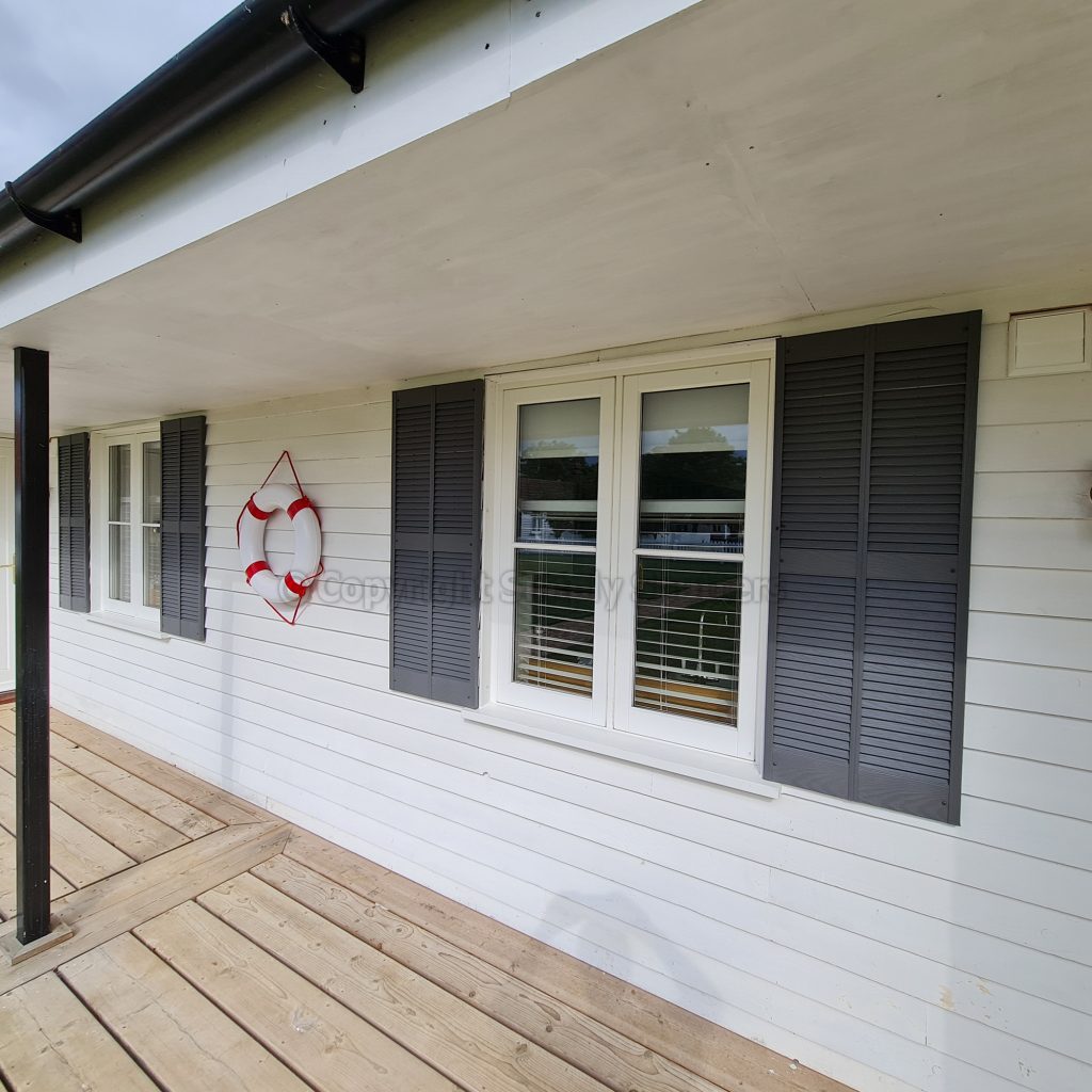 Shutters installed on 2 windows