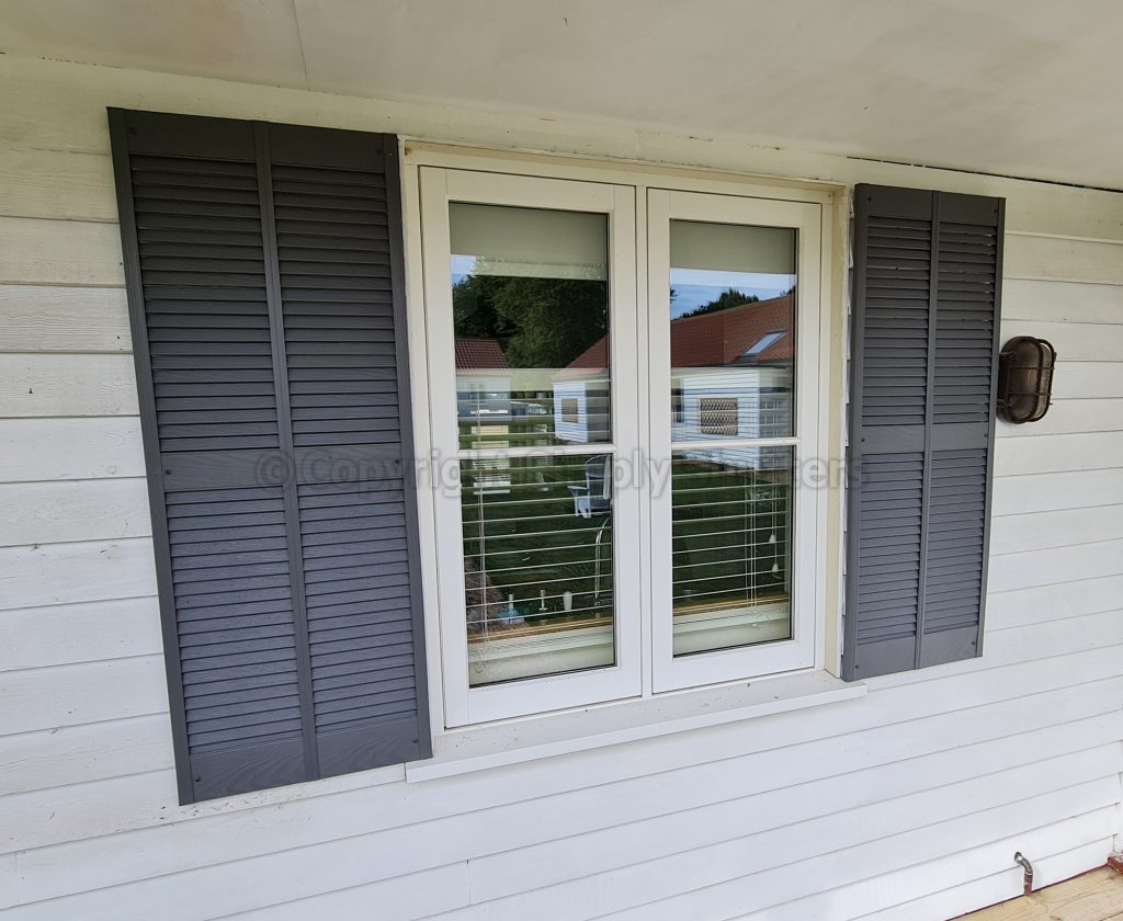 extrawide shutters installed on window 